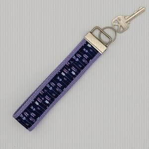 Arrow Keychain Wristlet Feather Boho Fabric Key Ring‎ FOB Purple Farmhouse Gift